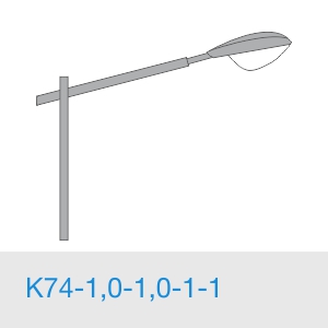 К74-1,0-1,0-1-1 консольный однорожковый кронштейн
